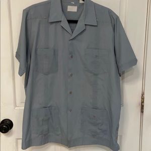 Greyish blue guayabera